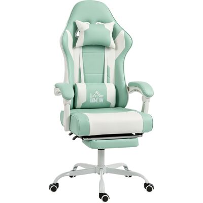 Homcom Sedia Gaming con Massaggio Lombare a Vibrazione, Reclinabile 155°, Altezza Regolabile, Poggiatesta e Poggiapiedi Retrattile, Azzurro Aosom Italy Homcom Sedia Gaming con Massaggio Lombare a Vibrazione, Reclinabile 155°, Altezza Regolabile, Poggiatesta e Poggiapiedi Retrattile, Azzurro Aosom Italy