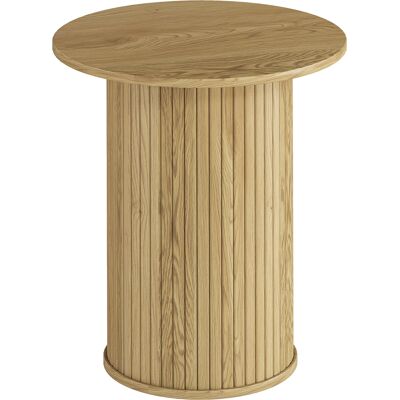 Homcom Tavolino rotondo Ø48 cm con gambe scanalate, Rovere Aosom Italy Homcom Tavolino rotondo Ø48 cm con gambe scanalate, Rovere Aosom Italy