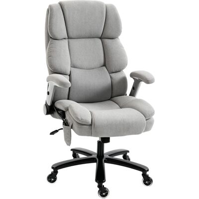 Homcom Sedia da Ufficio con Supporto Lombare ad airbag, Sedia da Scrivania con Braccioli Ribaltabili e Molle a Busta, 70x82x122 cm, Grigio chiaro Aosom Italy Homcom Sedia da Ufficio con Supporto Lombare ad airbag, Sedia da Scrivania con Braccioli Ribaltabili e Molle a Busta, 70x82x122 cm, Grigio chiaro Aosom Italy