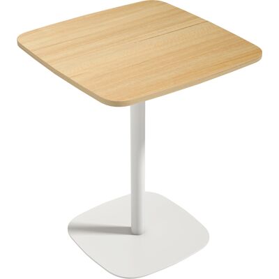 Homcom Tavolo da Pranzo Piccolo Quadrato 60 cm, Tavolo Cucina con Piano Effetto Legno, Base in Acciaio e Piedini Antiscivolo, Legno Naturale Aosom Italy Homcom Tavolo da Pranzo Piccolo Quadrato 60 cm, Tavolo Cucina con Piano Effetto Legno, Base in Acciaio e Piedini Antiscivolo, Legno Naturale Aosom Italy