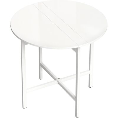 Homcom Tavolo da pranzo/cucina pieghevole per 4 persone con 2 ribalte, piedi in acciaio, 80x80x76 cm, bianco Aosom Italy Homcom Tavolo da pranzo/cucina pieghevole per 4 persone con 2 ribalte, piedi in acciaio, 80x80x76 cm, bianco Aosom Italy