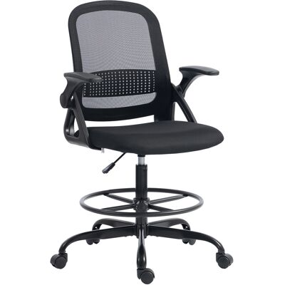 Homcom Sedia da Ufficio Ergonomica con Supporto Lombare e Poggiapiedi, in Poliestere e Acciaio, 58x63x105-126 cm, Nero Aosom Italy Homcom Sedia da Ufficio Ergonomica con Supporto Lombare e Poggiapiedi, in Poliestere e Acciaio, 58x63x105-126 cm, Nero Aosom Italy