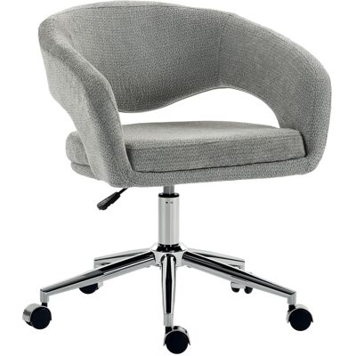 Homcom Sedia Ufficio Ergonomica in Chenille con Altezza Regolabile, Grigio Aosom Italy Homcom Sedia Ufficio Ergonomica in Chenille con Altezza Regolabile, Grigio Aosom Italy