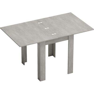 Homcom Tavolo da Pranzo Allungabile per 4-6 Persone in Legno e Acciaio, 140x80x77.5 cm, Grigio e color Legno Aosom Italy Homcom Tavolo da Pranzo Allungabile per 4-6 Persone in Legno e Acciaio, 140x80x77.5 cm, Grigio e color Legno Aosom Italy