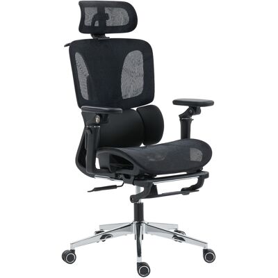 Homcom Sedia da Ufficio Ergonomica in Rete con Braccioli, Poggiatesta, Schienale Regolabili, Funzione Dondolo, Nero Aosom Italy Homcom Sedia da Ufficio Ergonomica in Rete con Braccioli, Poggiatesta, Schienale Regolabili, Funzione Dondolo, Nero Aosom Italy