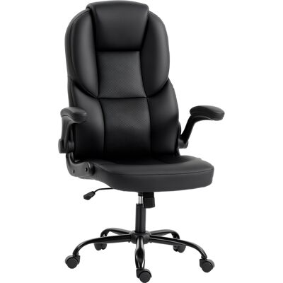 Homcom Sedia Ufficio Girevole, Funzione Dondolo, Braccioli Ribaltabili, Schienale Alto, Altezza Regolabile, Nero Aosom Italy Homcom Sedia Ufficio Girevole, Funzione Dondolo, Braccioli Ribaltabili, Schienale Alto, Altezza Regolabile, Nero Aosom Italy