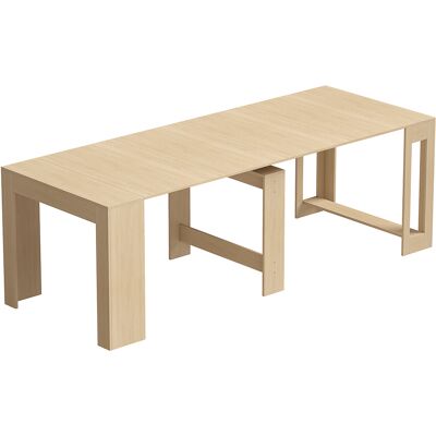 Homcom Tavolo Consolle Estendibile con 5 Lunghezze Regolabili per 10 Persone, Stile Moderno Minimalista, Effetto Legno Chiaro Aosom Italy Homcom Tavolo Consolle Estendibile con 5 Lunghezze Regolabili per 10 Persone, Stile Moderno Minimalista, Effetto Legno Chiaro Aosom Italy