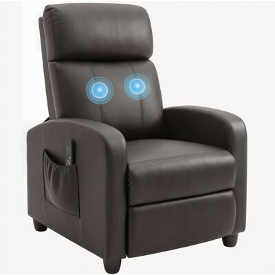 Homcom Poltrona Relax Massaggiante con 8 Programmi e Telecomando, Reclinazione fino a 150° e Poggiapiedi, spessa imbottitura e in PU, Marrone Aosom Italy Homcom Poltrona Relax Massaggiante con 8 Programmi e Telecomando, Reclinazione fino a 150° e Poggiapiedi, spessa imbottitura e in PU, Marrone Aosom Italy