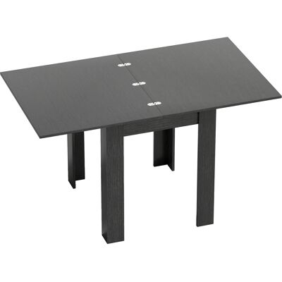 Homcom Tavolo da Pranzo Allungabile per 4-6 Persone in Legno e Acciaio, 140x80x77.5 cm, Nero Aosom Italy Homcom Tavolo da Pranzo Allungabile per 4-6 Persone in Legno e Acciaio, 140x80x77.5 cm, Nero Aosom Italy