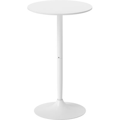 Homcom Tavolo Bar Isola Cucina Rotondo Alto Salvaspazio Ø60x102 cm Bianco Aosom Italy Homcom Tavolo Bar Isola Cucina Rotondo Alto Salvaspazio Ø60x102 cm Bianco Aosom Italy
