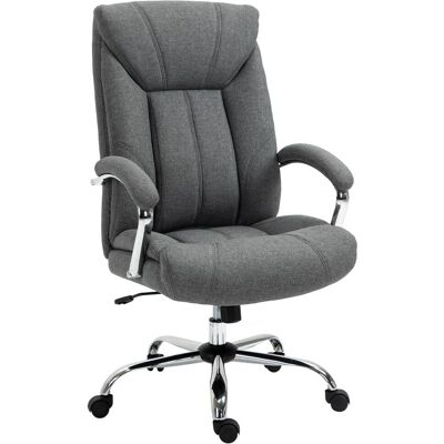 Vinsetto Sedia da Ufficio Imbottita e Girevole in Tessuto Traspirante, 65x78x110-120cm, Grigio Vinsetto Sedia da Ufficio Imbottita e Girevole in Tessuto Traspirante, 65x78x110-120cm, Grigio
