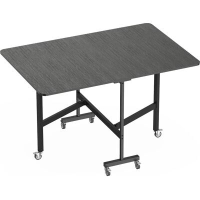 Homcom Tavolo Pieghevole per 4-6 Persone con 2 Ribalte e Ruote con Freno, 120x80x73 cm, Nero Effetto Legno Aosom Italy Homcom Tavolo Pieghevole per 4-6 Persone con 2 Ribalte e Ruote con Freno, 120x80x73 cm, Nero Effetto Legno Aosom Italy