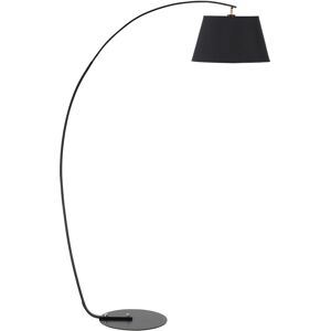 Homcom Lampada da Terra ad Arco con Paralume in Tessuto e Piantana Rotonda, Attacco E27, 100x43x177cm, Grigio Scuro