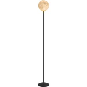 Homcom Lampada da Terra con Paralume a Forma di Luna, Interruttore a Pedale, 3 Temperature di Colore, Metallo, Nero Aosom Italy Homcom Lampada da Terra con Paralume a Forma di Luna, Interruttore a Pedale, 3 Temperature di Colore, Metallo, Nero Aosom Italy