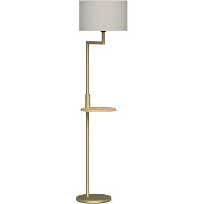 Homcom Lampada da Terra Moderna con Mensola, Paralume in Lino, Interruttore a Catena e Porta USB Ø40x170 cm, Oro Aosom Italy Homcom Lampada da Terra Moderna con Mensola, Paralume in Lino, Interruttore a Catena e Porta USB Ø40x170 cm, Oro Aosom Italy