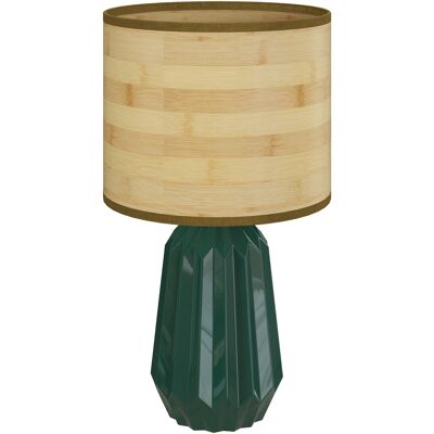 Homcom Lampada da Tavolo con Base in Ceramica e Paralume in Lino Stile Retrò per Camera 40W Verde e Legno Naturale Aosom Italy Homcom Lampada da Tavolo con Base in Ceramica e Paralume in Lino Stile Retrò per Camera 40W Verde e Legno Naturale Aosom Italy