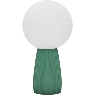 Homcom Lampada da Tavolo a Forma di Luna e 3 Colori con 10 Luminosità, in ABS, Ø15x28 cm, Bianco e Verde Scuro Aosom Italy Homcom Lampada da Tavolo a Forma di Luna e 3 Colori con 10 Luminosità, in ABS, Ø15x28 cm, Bianco e Verde Scuro Aosom Italy