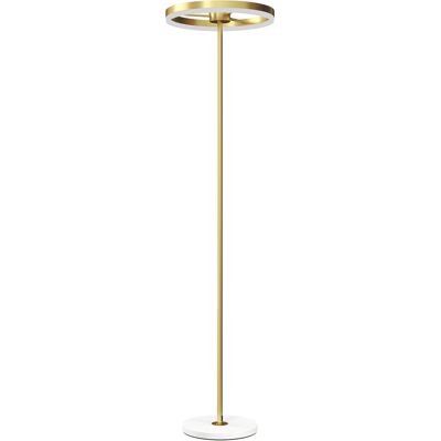 Homcom Lampada da Terra Moderna con Luce Dimmerabile con Interruttore a Pedale e 3 Luminosità, Oro Aosom Italy Homcom Lampada da Terra Moderna con Luce Dimmerabile con Interruttore a Pedale e 3 Luminosità, Oro Aosom Italy