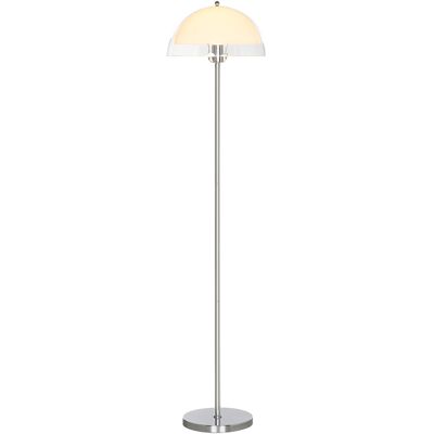 Lampada da terra moderna HOMCOM con paralume in doppio strato - Luce Lampada da terra moderna HOMCOM con paralume in doppio strato - Luce