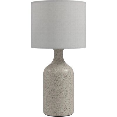 Homcom Lampada da tavolo con base in ceramica e paralume in lino, 22x22x45 cm, Sabbia e Bianco Aosom Italy Homcom Lampada da tavolo con base in ceramica e paralume in lino, 22x22x45 cm, Sabbia e Bianco Aosom Italy