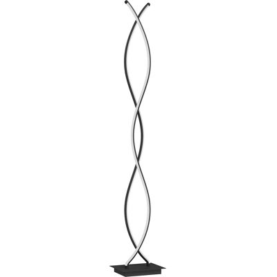 Homcom Lampada da Terra LED a Doppia Spirale, Lampada da Salotto con Luminosità Regolabile, Interruttore a Pedale, Nero Aosom Italy Homcom Lampada da Terra LED a Doppia Spirale, Lampada da Salotto con Luminosità Regolabile, Interruttore a Pedale, Nero Aosom Italy