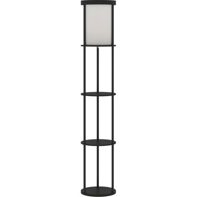 Homcom Lampada da Terra LED con Ripiani Rotondi, Paralume in Tessuto, Interruttore a Pedale e Telecomando, Nero Aosom Italy Homcom Lampada da Terra LED con Ripiani Rotondi, Paralume in Tessuto, Interruttore a Pedale e Telecomando, Nero Aosom Italy
