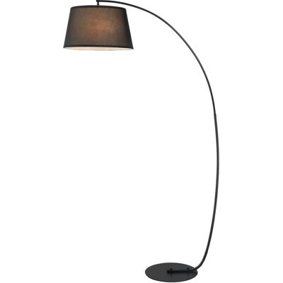 Homcom Lampada da Terra con Paralume Rivestito in Tessuto e Base in Metallo, Interruttore a Pedale, Φ47 x 105 x 190cm, Nera Aosom Homcom Lampada da Terra con Paralume Rivestito in Tessuto e Base in Metallo, Interruttore a Pedale, Φ47 x 105 x 190cm, Nera Aosom