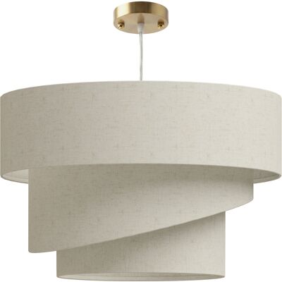 Homcom Lampada a sospensione con 3 paralumi effetto lino e cavo regolabile, beige Aosom Italy Homcom Lampada a sospensione con 3 paralumi effetto lino e cavo regolabile, beige Aosom Italy