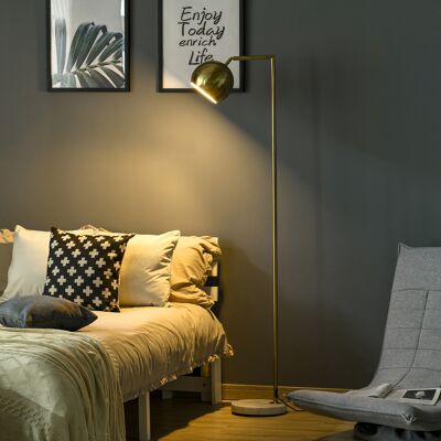 Lampada da terra moderna Homcom stile vintage regolabile E27 40W - Oro Lampada da terra moderna Homcom stile vintage regolabile E27 40W - Oro