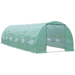 Outsunny Serra da Giardino Tubi d’Acciaio Verde, 8×3×2m