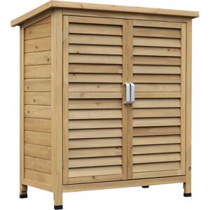 Outsunny Casetta da Giardino in Legno di Abete con Tetto in Bitume Impermeabile, 87x46.5x96.5cm