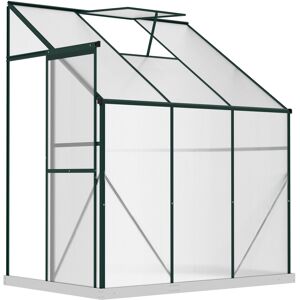 Outsunny Serra da Giardino a Parete con Porta Scorrevole in Policarbonato, 192x127x220cm, Trasparente