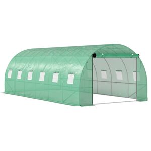 Serra Outsunny - 6x3x2m Tunnel in Plastica Resistente ai UV con Porte Rollanti Serra Outsunny - 6x3x2m Tunnel in Plastica Resistente ai UV con Porte Rollanti