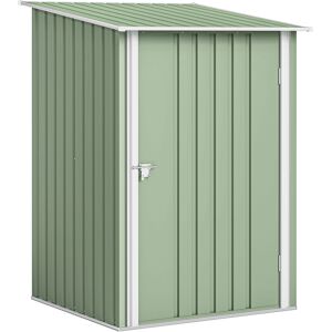 Outsunny Casetta da Giardino con Porta e tetto inclinato, Capanno Porta Attrezzi in Acciaio, 100x104x160 cm, Verde Chiaro Aosom Italy Outsunny Casetta da Giardino con Porta e tetto inclinato, Capanno Porta Attrezzi in Acciaio, 100x104x160 cm, Verde Chiaro Aosom Italy
