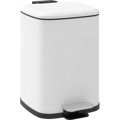 Homcom Bidone Immondizia da 12L a Pedale con Chiusura Silenziosa, in Metallo e PP, 24.5x32x34.5 cm, Bianco Homcom Bidone Immondizia da 12L a Pedale con Chiusura Silenziosa, in Metallo e PP, 24.5x32x34.5 cm, Bianco