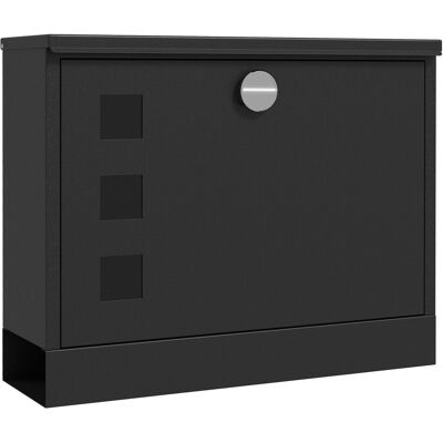Homcom Cassetta Postale in Metallo con 2 Chiavi di Sicurezza, 3 Finestre e Foro di Drenaggio, 36.5x11.5x29 cm, Nera Aosom Homcom Cassetta Postale in Metallo con 2 Chiavi di Sicurezza, 3 Finestre e Foro di Drenaggio, 36.5x11.5x29 cm, Nera Aosom