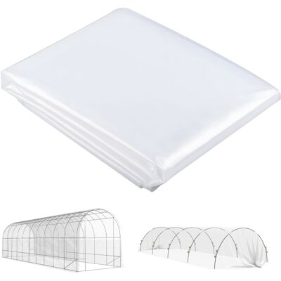 Copertura per serra trasparente Outsunny - 8x10 m, protezione UV, impermeabile Copertura per serra trasparente Outsunny - 8x10 m, protezione UV, impermeabile