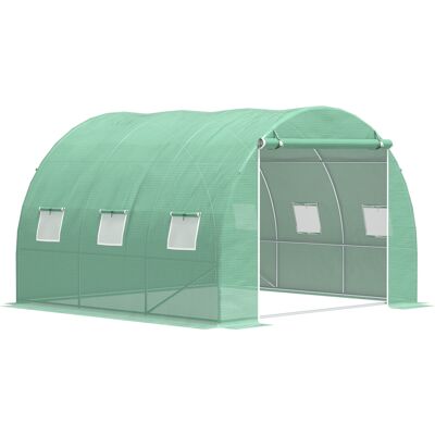 Serra da giardino Outsunny 3x3x2m in acciaio - Verde Serra da giardino Outsunny 3x3x2m in acciaio - Verde