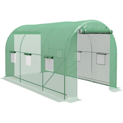 Serra tunnel da giardino Outsunny 8m² Struttura in acciaio Copertura UV Serra tunnel da giardino Outsunny 8m² Struttura in acciaio Copertura UV