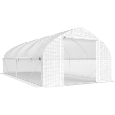 Outsunny Serra a tunnel 6x3x2 m con Anti-UV e Porta avvolgibile con cerniera Pareti laterali con zanzariera Bianco Aosom Italy Outsunny Serra a tunnel 6x3x2 m con Anti-UV e Porta avvolgibile con cerniera Pareti laterali con zanzariera Bianco Aosom Italy