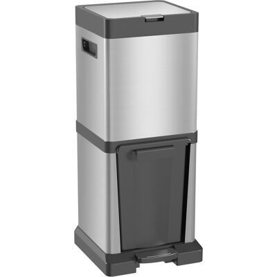 Homcom Cestino 20+14 L - Cestino a pedale con coperchio, scomparto ribaltabile, secchi interni estraibili, acciaio inox, 32,5 x 31,5 x 78 cm, argento Aosom Italy Homcom Cestino 20+14 L - Cestino a pedale con coperchio, scomparto ribaltabile, secchi interni estraibili, acciaio inox, 32,5 x 31,5 x 78 cm, argento Aosom Italy