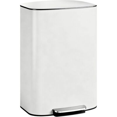 Homcom Pattumiera da Cucina a Pedale con Funzione Mantieni-Aperto, Coperchio a Chiusura Morbida e Pedale, 45,1x36,5x62,2 cm, Bianco Crema Aosom Italy Homcom Pattumiera da Cucina a Pedale con Funzione Mantieni-Aperto, Coperchio a Chiusura Morbida e Pedale, 45,1x36,5x62,2 cm, Bianco Crema Aosom Italy