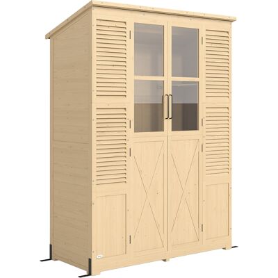 Outsunny Capanno da Giardino Walk-in con Pavimento e 4 Finestre Aosom Italy Outsunny Capanno da Giardino Walk-in con Pavimento e 4 Finestre Aosom Italy