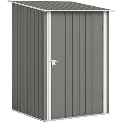Outsunny Casetta da Giardino, Porta Attrezzi in Acciaio Galvanizzato con Porta a Battente, 100x104x160 cm, Grigio Chiaro Aosom Italy Outsunny Casetta da Giardino, Porta Attrezzi in Acciaio Galvanizzato con Porta a Battente, 100x104x160 cm, Grigio Chiaro Aosom Italy