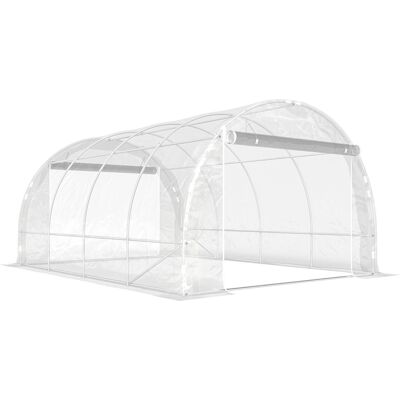 Outsunny Serra a Tunnel 3x4x2 m con Porte Avvolgibili, Telaio in Acciaio e Copertura in PE Anti-UV, Trasparente Aosom Italy Outsunny Serra a Tunnel 3x4x2 m con Porte Avvolgibili, Telaio in Acciaio e Copertura in PE Anti-UV, Trasparente Aosom Italy