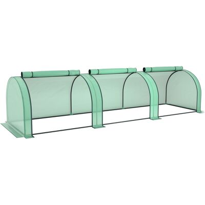 Outsunny Serra a Tunnel da Giardino con Porte Avvolgibili, Struttura in Acciaio e Giunti Plastica, 3x1x0.8 m, Verde Aosom Italy Outsunny Serra a Tunnel da Giardino con Porte Avvolgibili, Struttura in Acciaio e Giunti Plastica, 3x1x0.8 m, Verde Aosom Italy