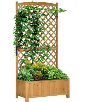 Letto di Fiori da Giardino in Cedro Giallo - Design Verticale, 90x45x180 cm Letto di Fiori da Giardino in Cedro Giallo - Design Verticale, 90x45x180 cm