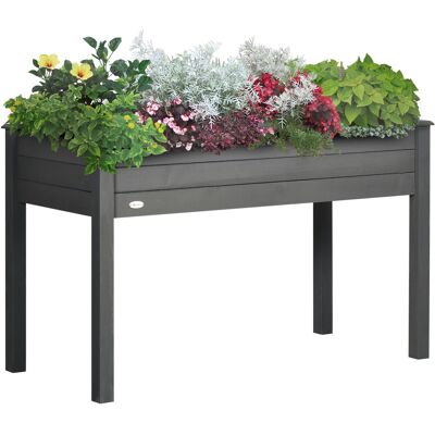 Outsunny Vaso da Giardino Rialzato dim. 123L x 57l x 76H cm Inserti per l'Irrigazione + Feltro per il Drenaggio Legno Massello di Abete Outsunny Vaso da Giardino Rialzato dim. 123L x 57l x 76H cm Inserti per l'Irrigazione + Feltro per il Drenaggio Legno Massello di Abete