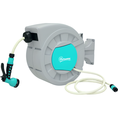 Outsunny - Auto Reel - 30+2 m - 7 Impostazioni di getto - Avvolgitubo Outsunny - Auto Reel - 30+2 m - 7 Impostazioni di getto - Avvolgitubo