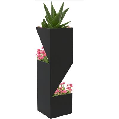 Aiola in metallo Outsunny - 3 sezioni, fori di drenaggio, 30x30x100 cm Aiola in metallo Outsunny - 3 sezioni, fori di drenaggio, 30x30x100 cm
